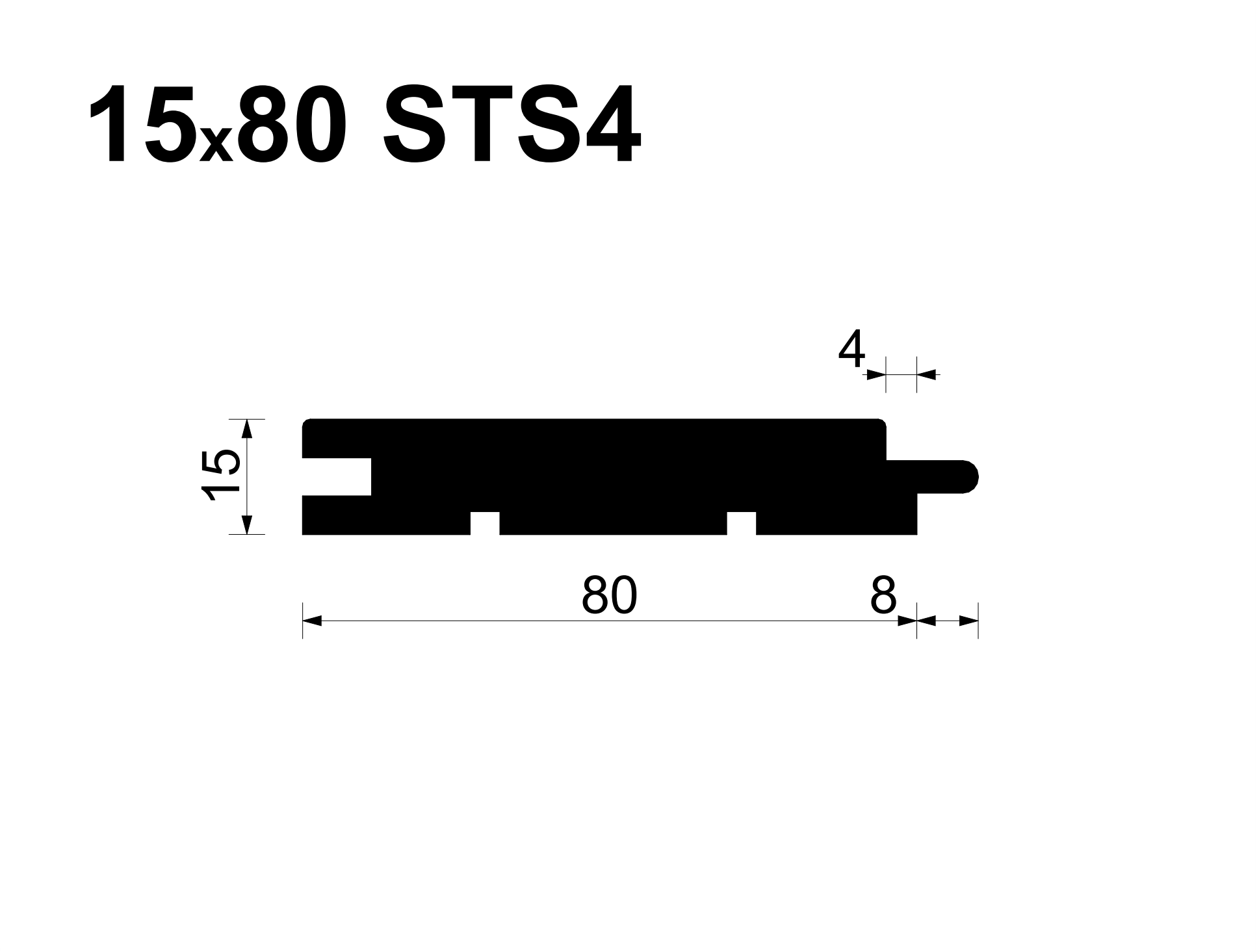 Вагонка STS4 Ольха (ЕА) 15*80*1700