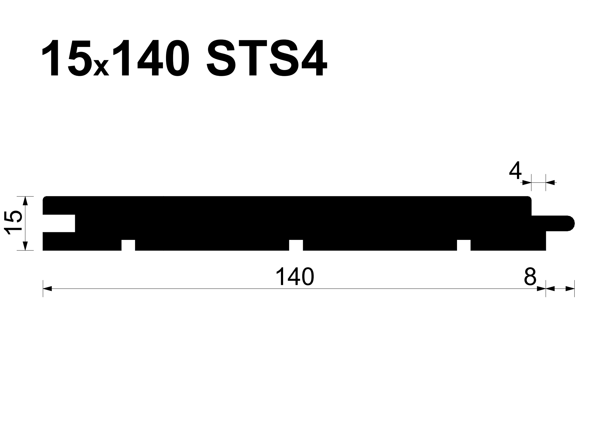 Вагонка STS4 Ольха (EA) 15*140*2800