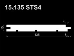 Вагонка STS4 ТермоОльха (A) 15*135*2600