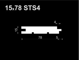 Вагонка STS4 ТермоОльха (Экстра) 15*78*1700