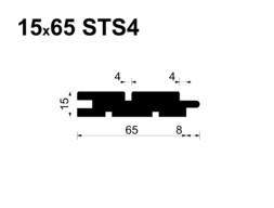 Вагонка STS4 реечная Ольха (EA) 15*65*2100