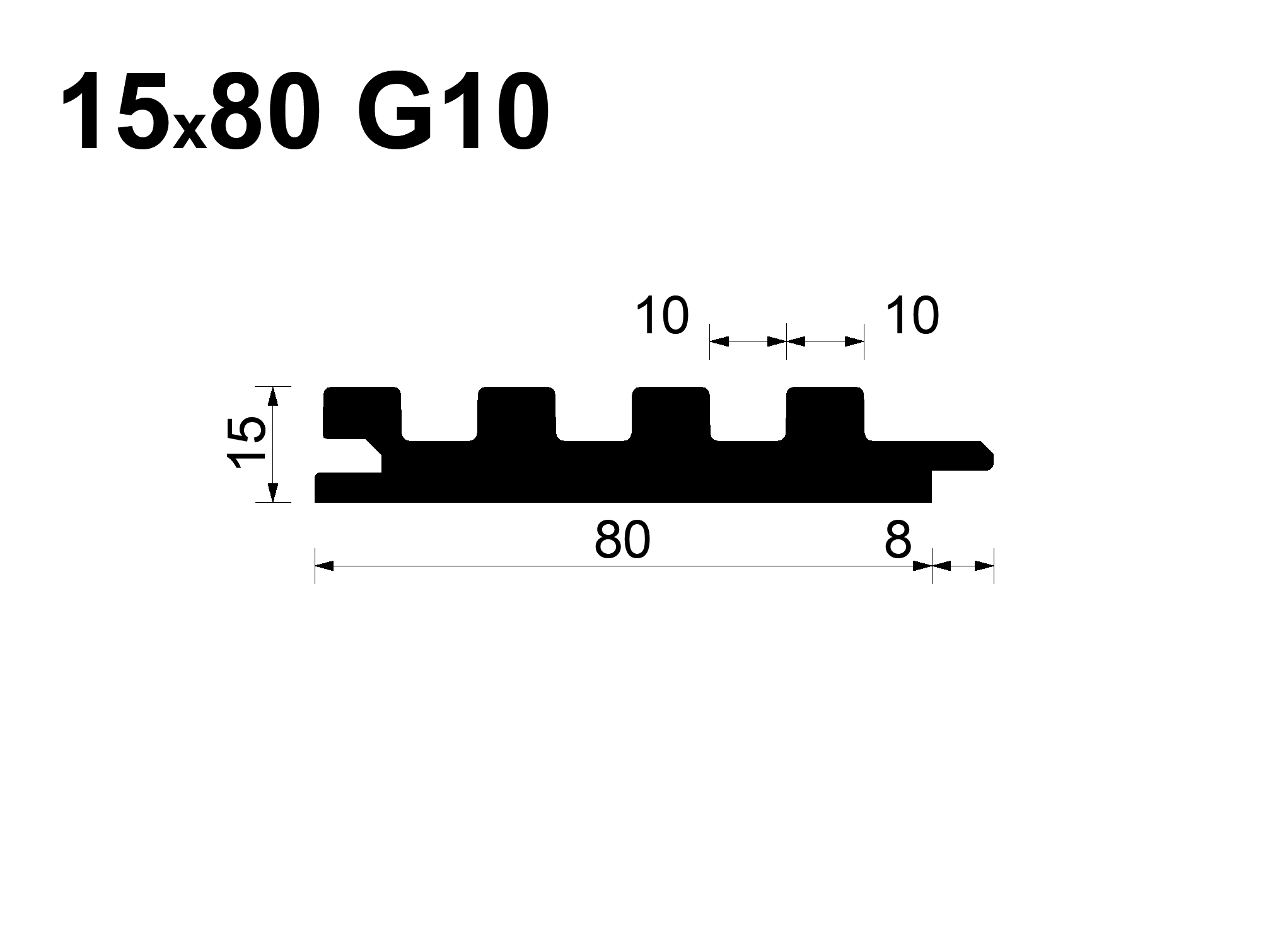 Вагонка реечная G10 Ольха (EA) 15*80*1800