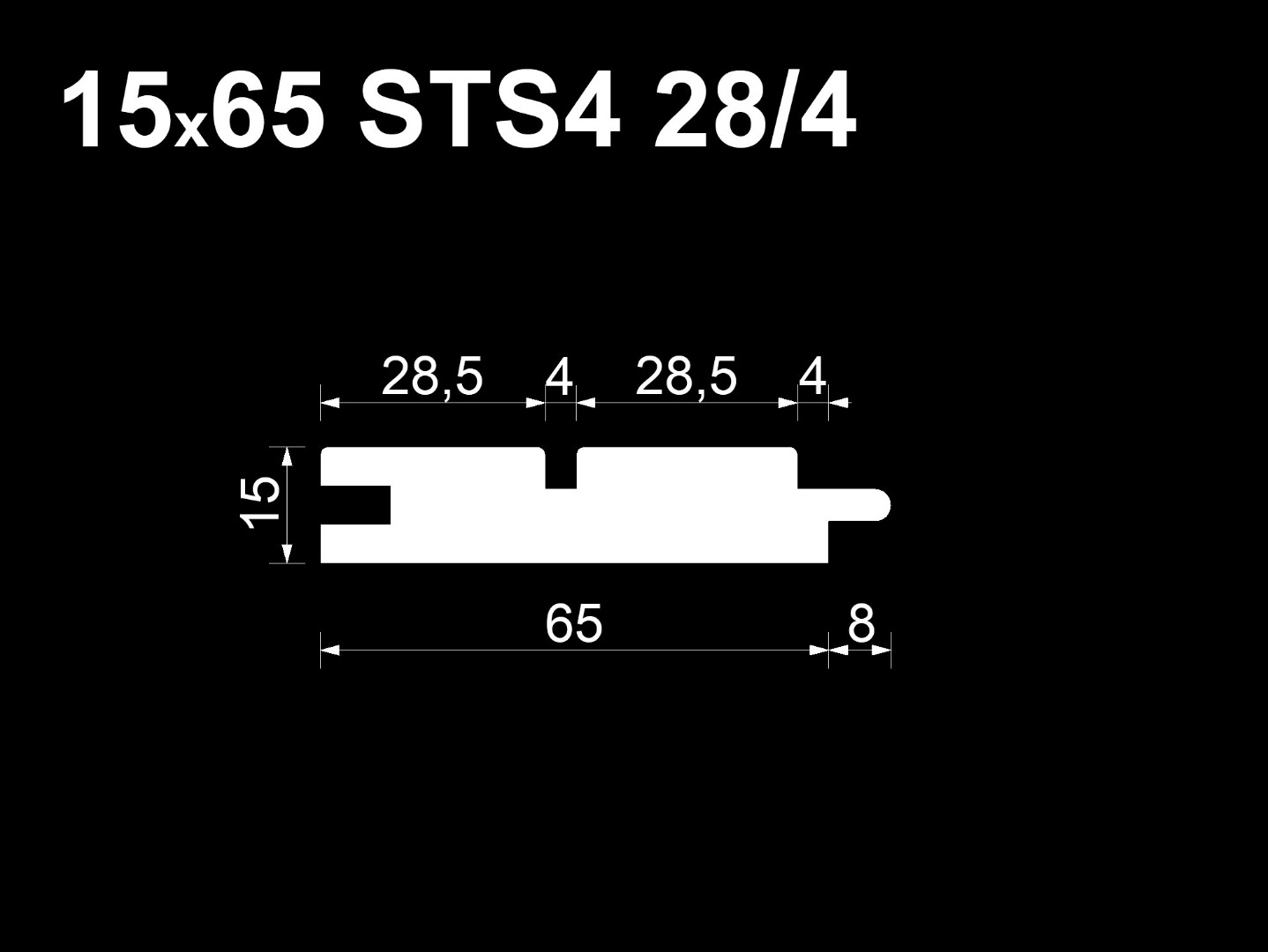 Вагонка STS4 реечная ТермоОльха (EA) 15*65*2400